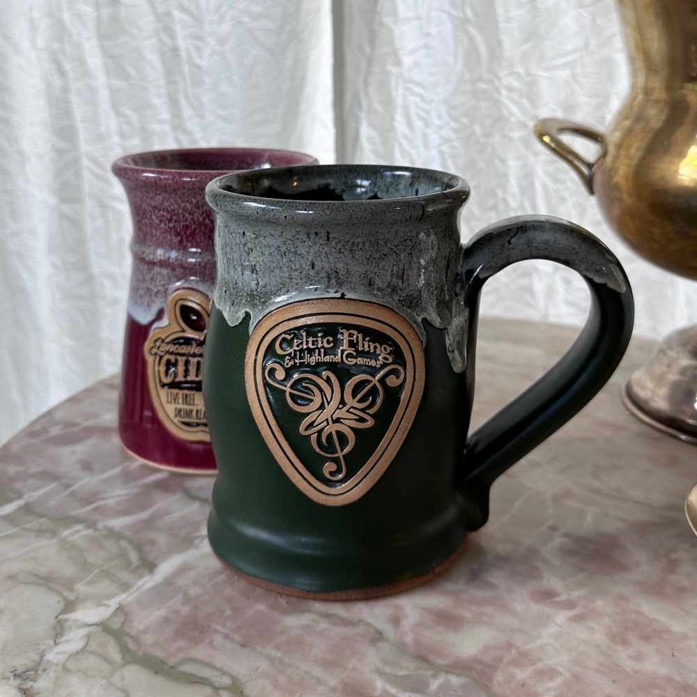 Grey Fox Pottery Pennsylvania Renaissance Faire Celtic Fling Coffee Mug